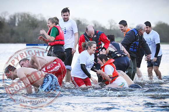 Galloon Island Charity Swim taken near Newtowbutler, County Fermanagh.  The swim takes place every year as with the people swimming for charity.