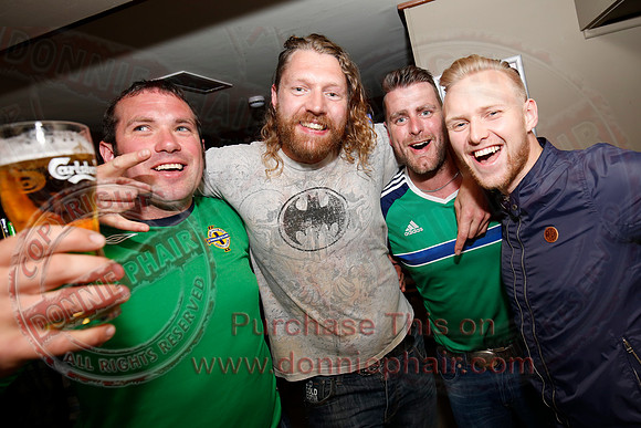 Party Pics in The Devenish as locals watch the Northern Ireland football team play.