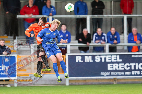 Ballinamallard United (0) V Glenavon (2) in IFA Premiership.