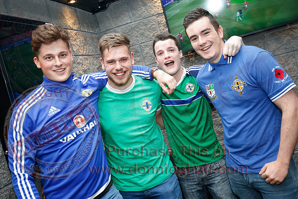 Party Pics in The Devenish as locals watch the Northern Ireland football team play.