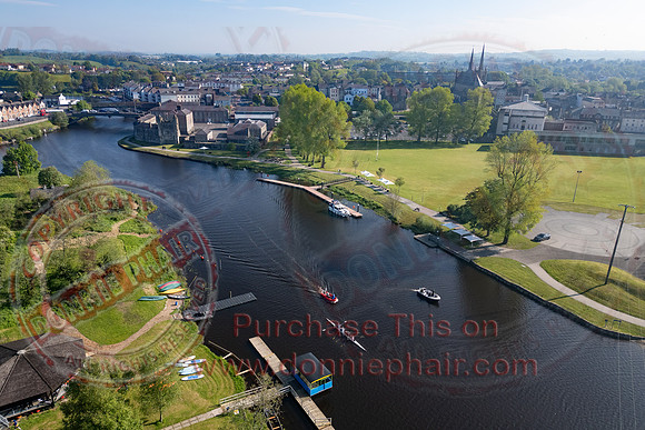 Aerial views of The River Erne around Enniskillen Town-7
