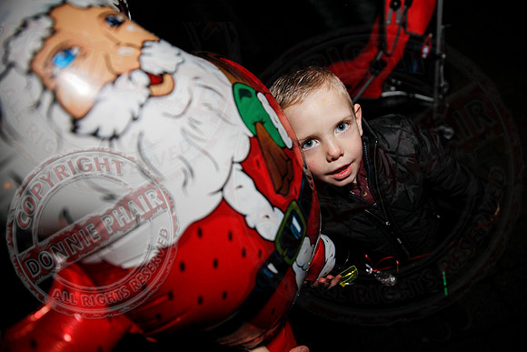 Turning on Christmas Lights in Lisnaskea.