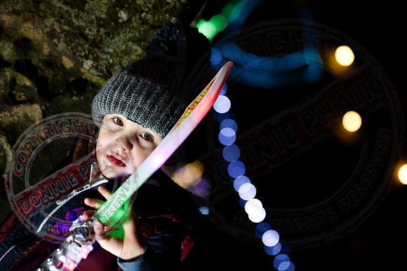 Turning on Christmas Lights in Lisnaskea.