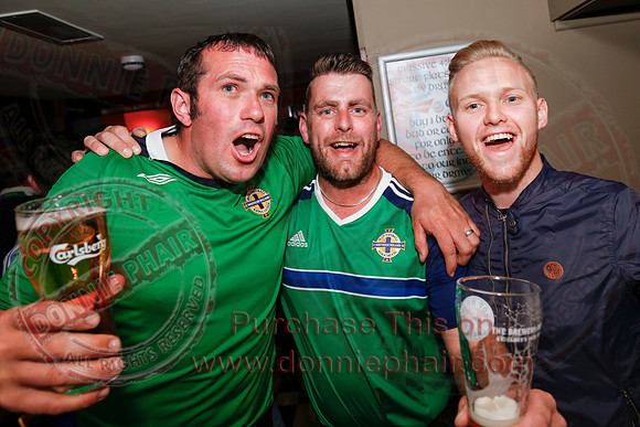 Party Pics in The Devenish as locals watch the Northern Ireland football team play.