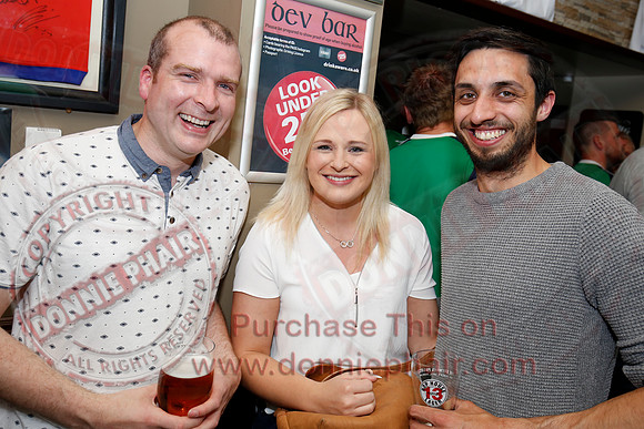 Party Pics in The Devenish as locals watch the Northern Ireland football team play.