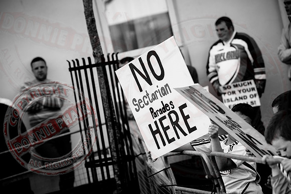 Loyalist Parade and Residents Protest in Newtownbutler