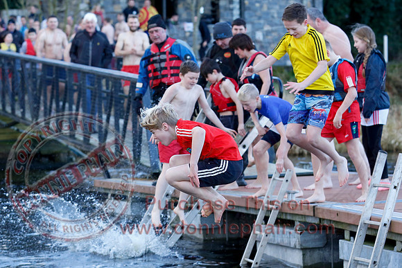 New Years Day Charity Swim at Galloon Island.