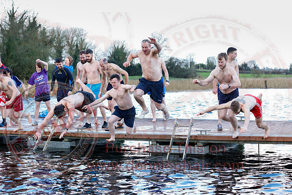 New Years Day Charity Swim at Galloon Island.