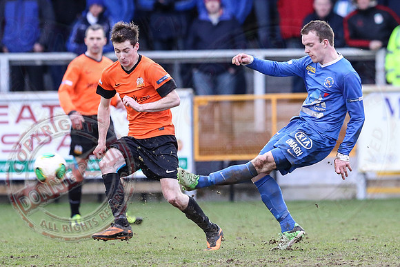 Ballinamallard United (0) V Glenavon (3) in The Irish Cup.