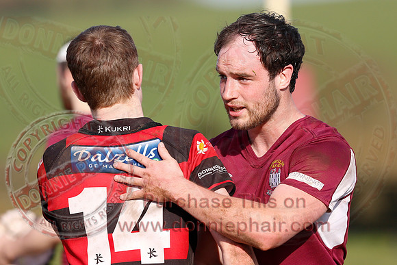 Enniskillen 1st XV (36) V Armagh 2nd XV (5) in Rugby Towns Cup Semi-Final.