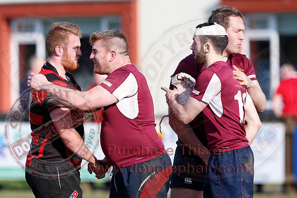 Enniskillen 1st XV (36) V Armagh 2nd XV (5) in Rugby Towns Cup Semi-Final.