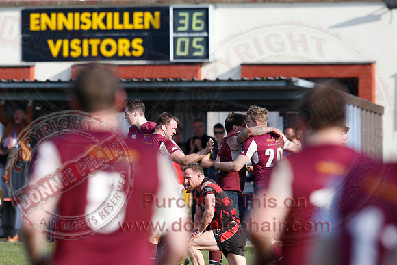 Enniskillen 1st XV (36) V Armagh 2nd XV (5) in Rugby Towns Cup Semi-Final.