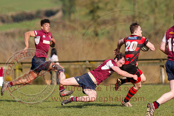 Enniskillen 1st XV (36) V Armagh 2nd XV (5) in Rugby Towns Cup Semi-Final.