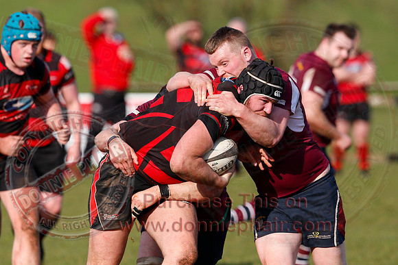 Enniskillen 1st XV (36) V Armagh 2nd XV (5) in Rugby Towns Cup Semi-Final.