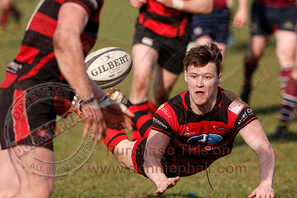Enniskillen 1st XV (36) V Armagh 2nd XV (5) in Rugby Towns Cup Semi-Final.