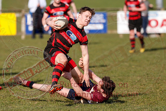 Enniskillen 1st XV (36) V Armagh 2nd XV (5) in Rugby Towns Cup Semi-Final.