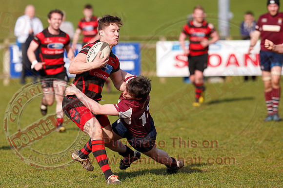 Enniskillen 1st XV (36) V Armagh 2nd XV (5) in Rugby Towns Cup Semi-Final.