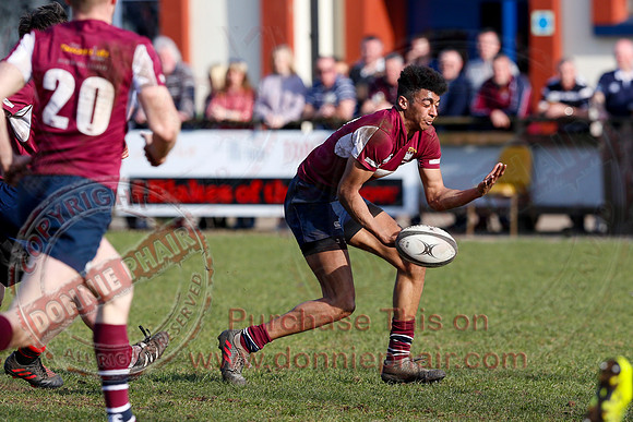 Enniskillen 1st XV (36) V Armagh 2nd XV (5) in Rugby Towns Cup Semi-Final.