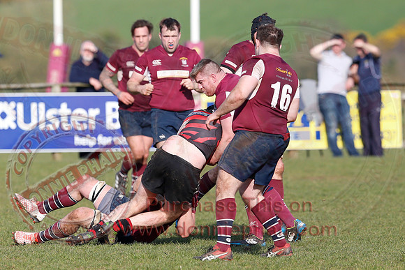 Enniskillen 1st XV (36) V Armagh 2nd XV (5) in Rugby Towns Cup Semi-Final.