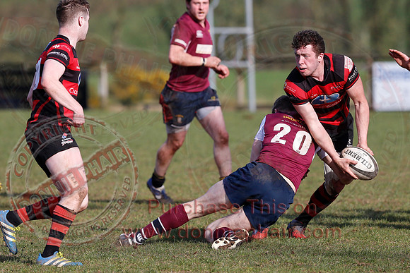 Enniskillen 1st XV (36) V Armagh 2nd XV (5) in Rugby Towns Cup Semi-Final.