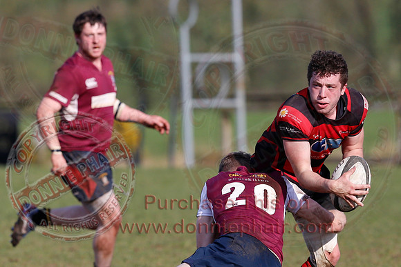 Enniskillen 1st XV (36) V Armagh 2nd XV (5) in Rugby Towns Cup Semi-Final.