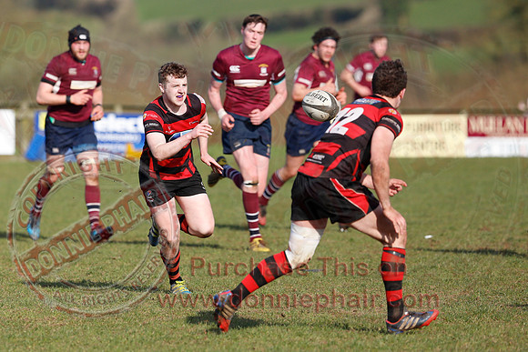 Enniskillen 1st XV (36) V Armagh 2nd XV (5) in Rugby Towns Cup Semi-Final.