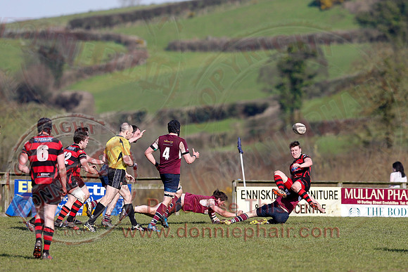 Enniskillen 1st XV (36) V Armagh 2nd XV (5) in Rugby Towns Cup Semi-Final.