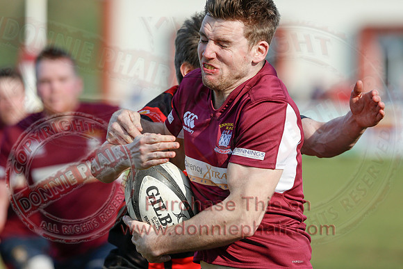 Enniskillen 1st XV (36) V Armagh 2nd XV (5) in Rugby Towns Cup Semi-Final.