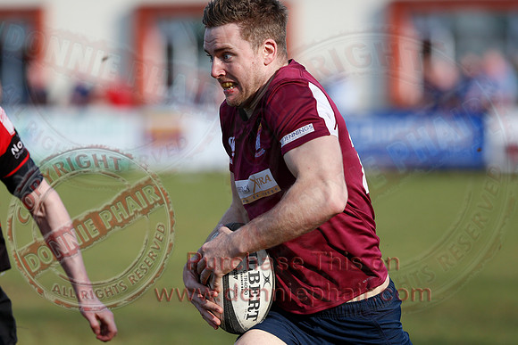Enniskillen 1st XV (36) V Armagh 2nd XV (5) in Rugby Towns Cup Semi-Final.