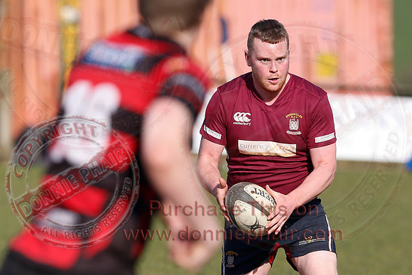 Enniskillen 1st XV (36) V Armagh 2nd XV (5) in Rugby Towns Cup Semi-Final.