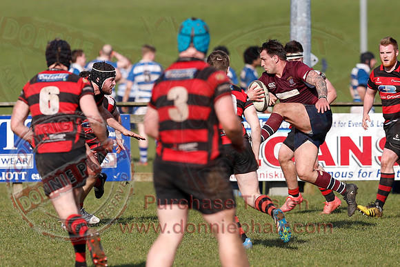 Enniskillen 1st XV (36) V Armagh 2nd XV (5) in Rugby Towns Cup Semi-Final.