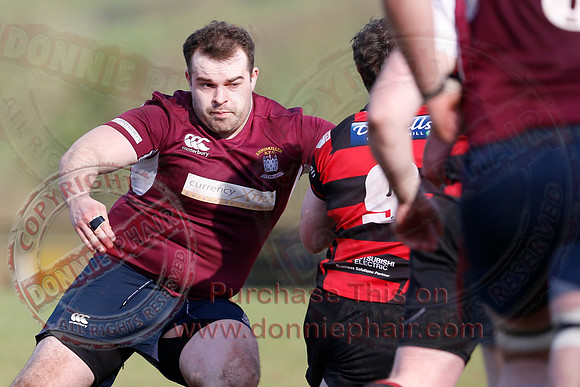 Enniskillen 1st XV (36) V Armagh 2nd XV (5) in Rugby Towns Cup Semi-Final.