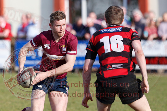 Enniskillen 1st XV (36) V Armagh 2nd XV (5) in Rugby Towns Cup Semi-Final.
