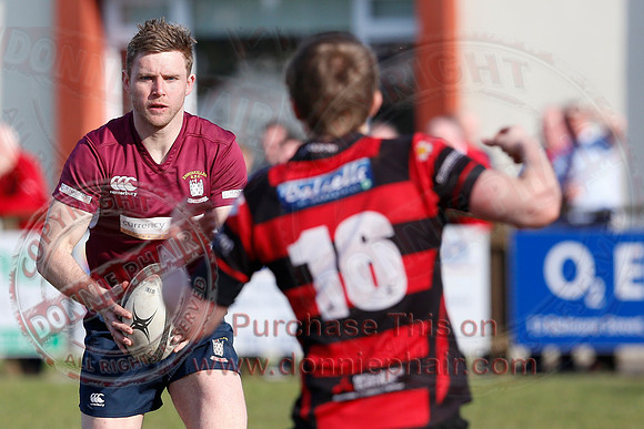 Enniskillen 1st XV (36) V Armagh 2nd XV (5) in Rugby Towns Cup Semi-Final.