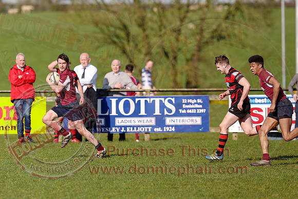 Enniskillen 1st XV (36) V Armagh 2nd XV (5) in Rugby Towns Cup Semi-Final.