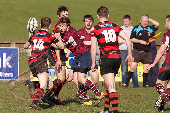 Enniskillen 1st XV (36) V Armagh 2nd XV (5) in Rugby Towns Cup Semi-Final.