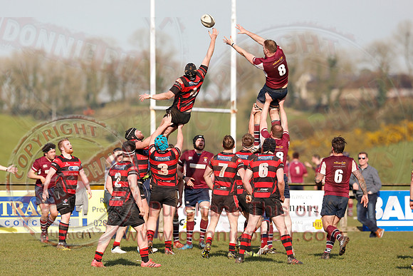 Enniskillen 1st XV (36) V Armagh 2nd XV (5) in Rugby Towns Cup Semi-Final.