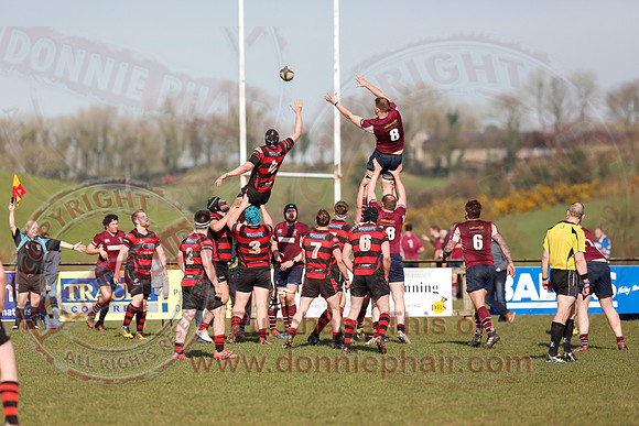 Enniskillen 1st XV (36) V Armagh 2nd XV (5) in Rugby Towns Cup Semi-Final.