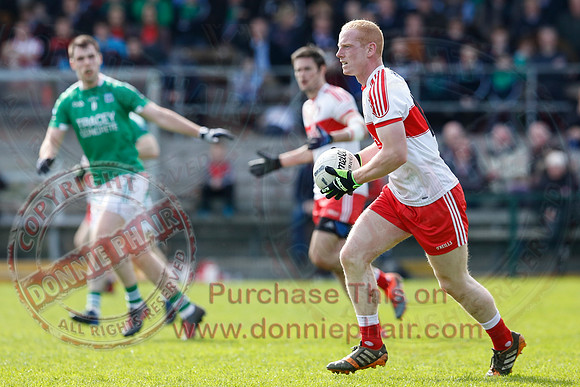 Fermanagh (0-13) v Derry (2-8) in Division 2 Allianz GAA Football League, Round 7.