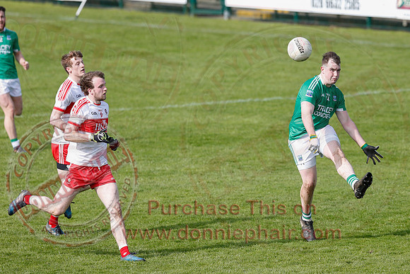 Fermanagh (0-13) v Derry (2-8) in Division 2 Allianz GAA Football League, Round 7.
