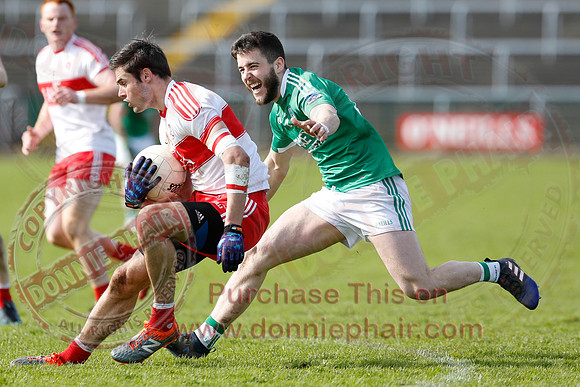 Fermanagh (0-13) v Derry (2-8) in Division 2 Allianz GAA Football League, Round 7.