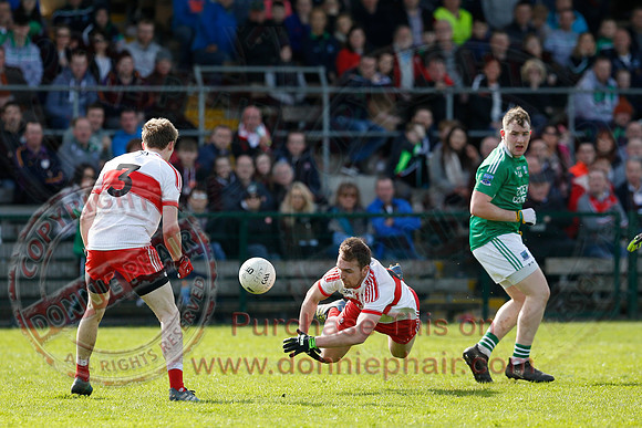 Fermanagh (0-13) v Derry (2-8) in Division 2 Allianz GAA Football League, Round 7.