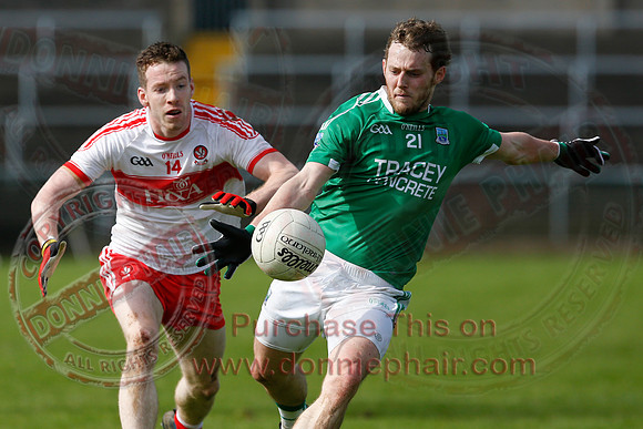 Fermanagh (0-13) v Derry (2-8) in Division 2 Allianz GAA Football League, Round 7.