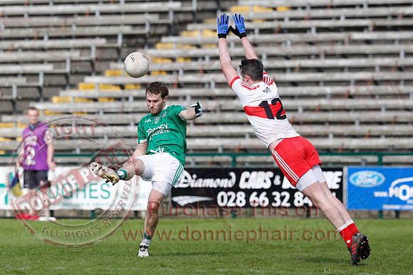 Fermanagh (0-13) v Derry (2-8) in Division 2 Allianz GAA Football League, Round 7.