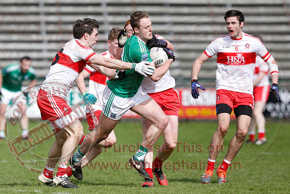 Fermanagh (0-13) v Derry (2-8) in Division 2 Allianz GAA Football League, Round 7.