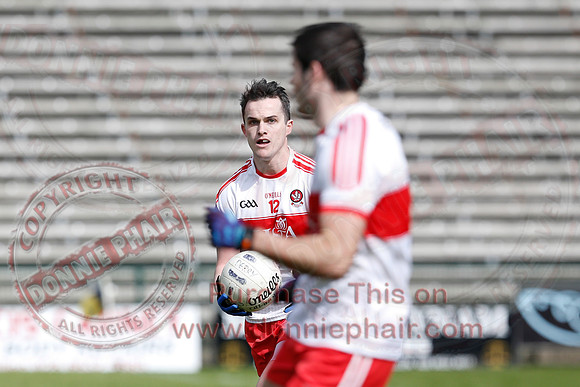 Fermanagh (0-13) v Derry (2-8) in Division 2 Allianz GAA Football League, Round 7.