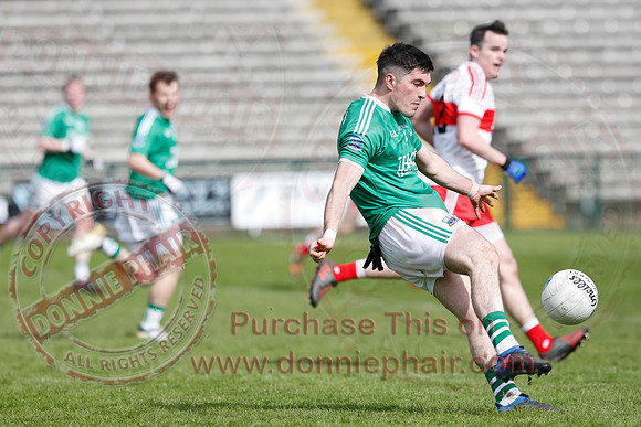 Fermanagh (0-13) v Derry (2-8) in Division 2 Allianz GAA Football League, Round 7.