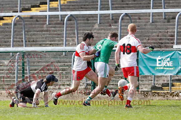 Fermanagh (0-13) v Derry (2-8) in Division 2 Allianz GAA Football League, Round 7.