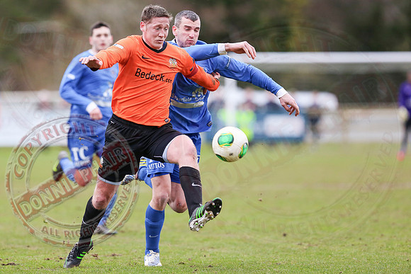 Ballinamallard United (0) V Glenavon (3) in The Irish Cup.