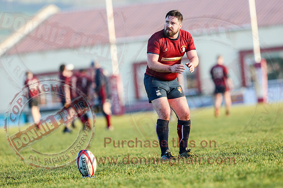 Enniskillen 1st XV (34) V Randalstown (8) in Towns Cup.